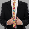 Retro Colorful Butterfly Pattern Print Necktie
