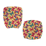 Retro Colorful Butterfly Pattern Print Office Chair Cover