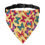 Retro Colorful Butterfly Pattern Print Over The Collar Dog Bandana