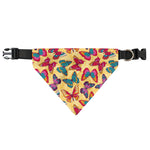 Retro Colorful Butterfly Pattern Print Over The Collar Dog Bandana