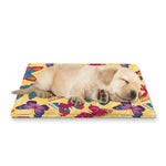 Retro Colorful Butterfly Pattern Print Pet Cooling Mat Cover