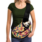 Retro Colorful Butterfly Pattern Print Pet Sling Carrier
