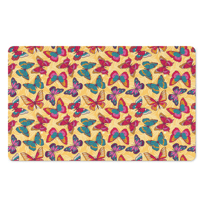 Retro Colorful Butterfly Pattern Print Polyester Doormat