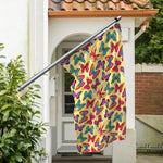 Retro Colorful Butterfly Pattern Print Polyester Flag