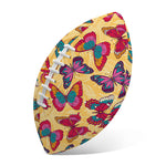 Retro Colorful Butterfly Pattern Print Rugby Ball