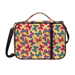 Retro Colorful Butterfly Pattern Print Shoulder Strap Bible Bag