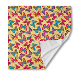 Retro Colorful Butterfly Pattern Print Silk Bandana