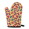 Retro Colorful Butterfly Pattern Print Single Oven Mitt
