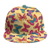 Retro Colorful Butterfly Pattern Print Snapback Cap