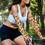 Retro Colorful Butterfly Pattern Print Sun Protection Arm Sleeves