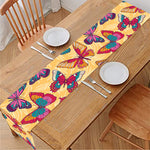 Retro Colorful Butterfly Pattern Print Table Runner