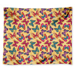 Retro Colorful Butterfly Pattern Print Tapestry