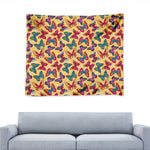 Retro Colorful Butterfly Pattern Print Tapestry