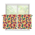 Retro Colorful Butterfly Pattern Print Tier Curtains