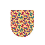 Retro Colorful Butterfly Pattern Print Toilet Lid Cover
