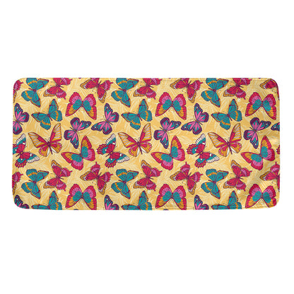 Retro Colorful Butterfly Pattern Print Towel