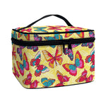 Retro Colorful Butterfly Pattern Print Travel Makeup Bag