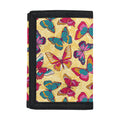 Retro Colorful Butterfly Pattern Print Trifold Wallet