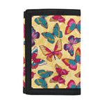 Retro Colorful Butterfly Pattern Print Trifold Wallet