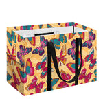 Retro Colorful Butterfly Pattern Print Utility Tote Bag