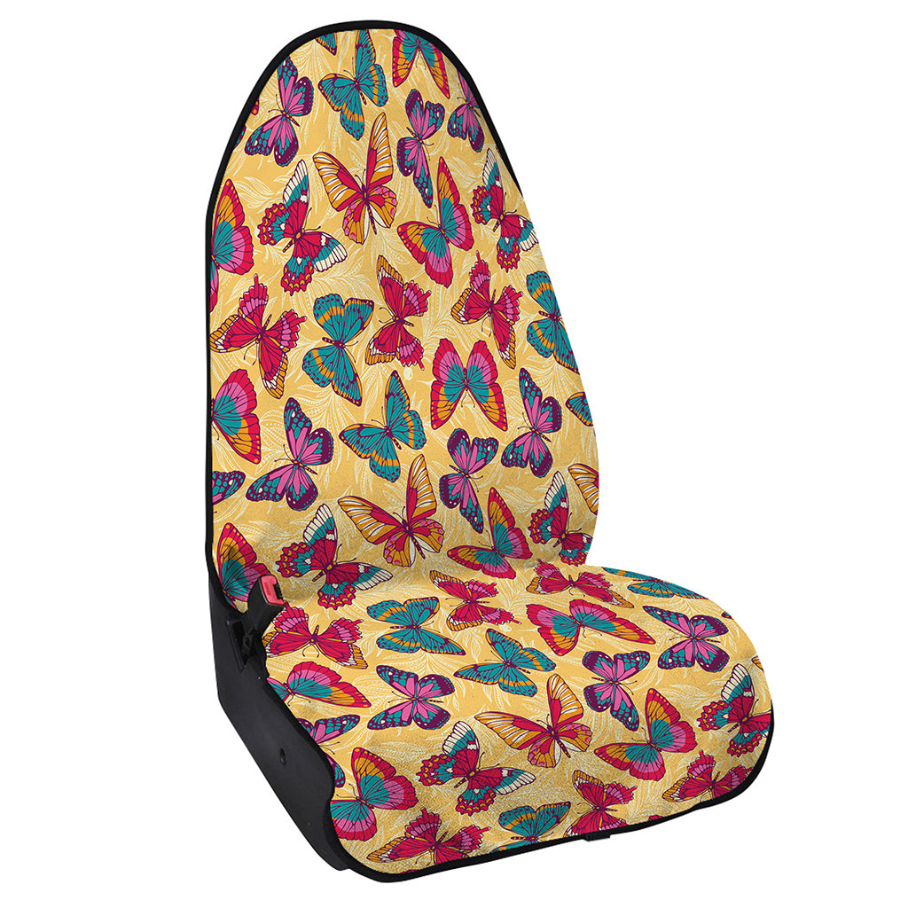 Retro Colorful Butterfly Pattern Print Waterproof Car Seat Cover