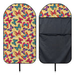 Retro Colorful Butterfly Pattern Print Waterproof Car Seat Cover