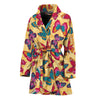 Retro Colorful Butterfly Pattern Print Women's Bathrobe