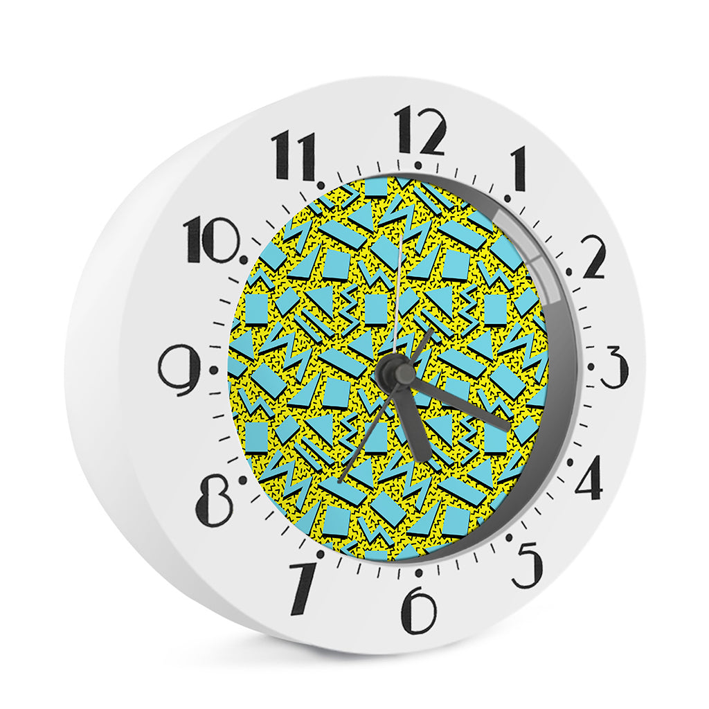Retro Funky Pattern Print Alarm Clock