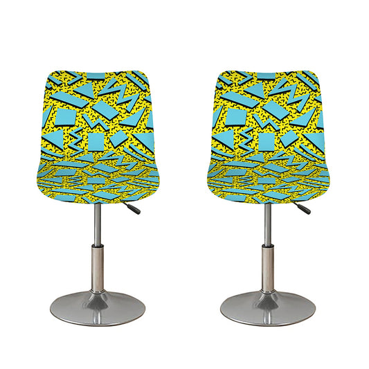 Retro Funky Pattern Print Bar Stool Covers