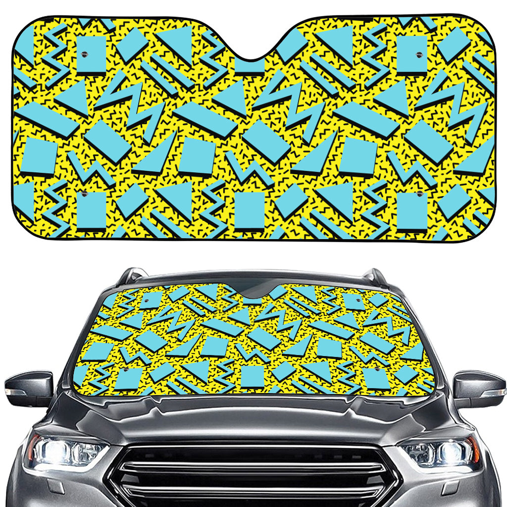 Retro Funky Pattern Print Car Windshield Sun Shade