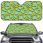 Retro Funky Pattern Print Car Windshield Sun Shade