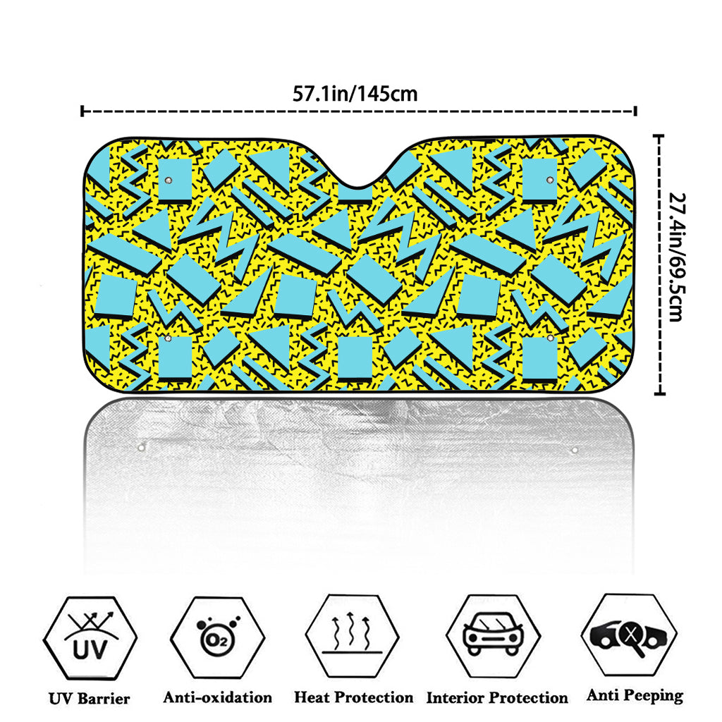 Retro Funky Pattern Print Car Windshield Sun Shade