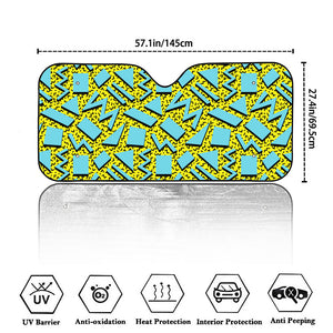 Retro Funky Pattern Print Car Windshield Sun Shade