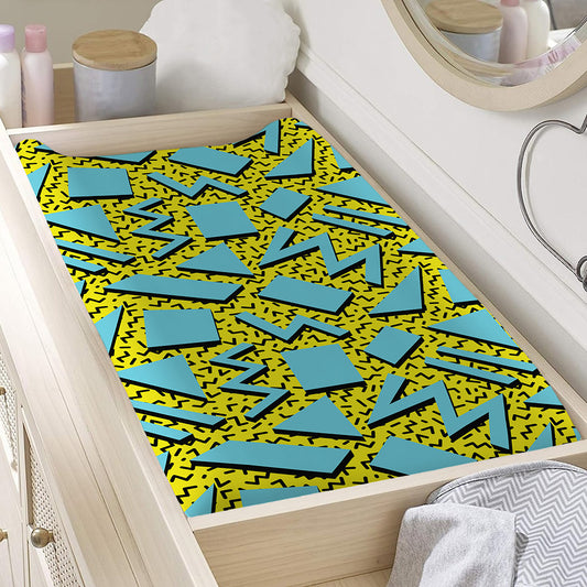 Retro Funky Pattern Print Changing Pad Cover