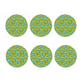 Retro Funky Pattern Print Coaster Set