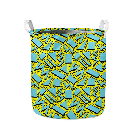 Retro Funky Pattern Print Collapsible Laundry Basket