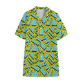 Retro Funky Pattern Print Cotton Hawaiian Shirt