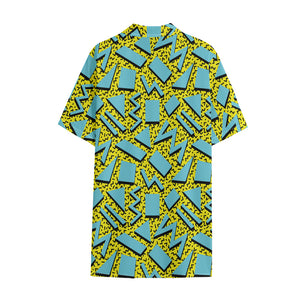 Retro Funky Pattern Print Cotton Hawaiian Shirt