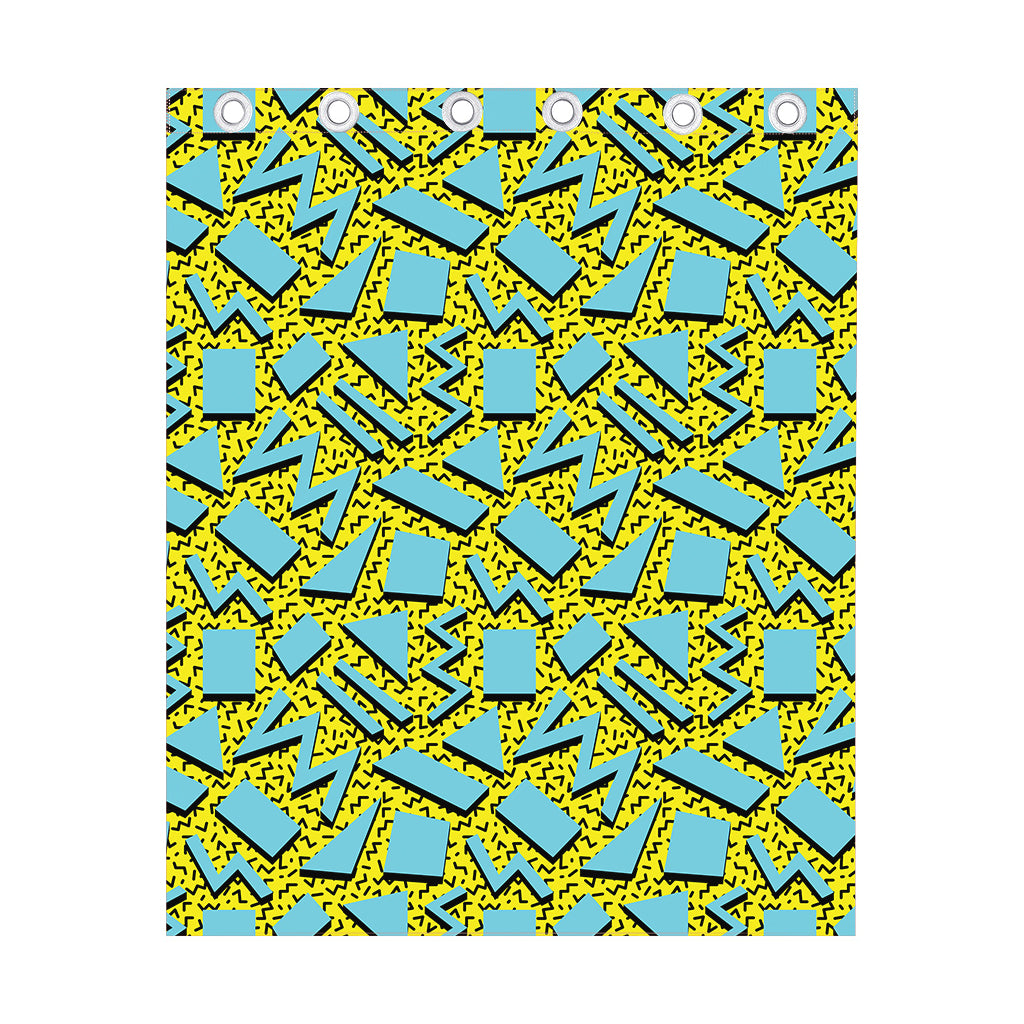 Retro Funky Pattern Print Curtain
