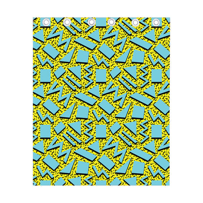 Retro Funky Pattern Print Curtain