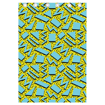 Retro Funky Pattern Print Curtain