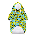 Retro Funky Pattern Print Dog Zip Up Hoodie