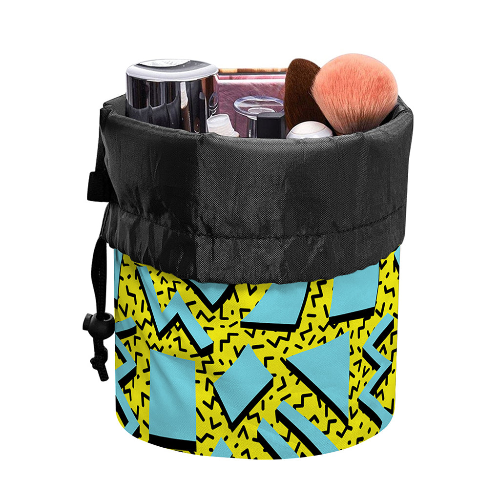 Retro Funky Pattern Print Drawstring Makeup Bag