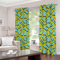 Retro Funky Pattern Print Extra Wide Grommet Curtains