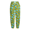 Retro Funky Pattern Print Fleece Lined Knit Pants