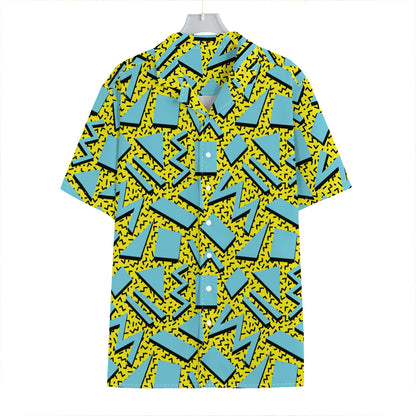 Retro Funky Pattern Print Hawaiian Shirt