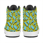 Retro Funky Pattern Print High Top Leather Sneakers