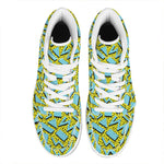 Retro Funky Pattern Print High Top Leather Sneakers