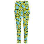 Retro Funky Pattern Print High-Waisted Pocket Leggings