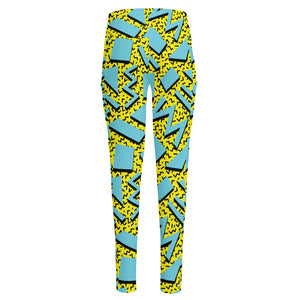 Retro Funky Pattern Print High-Waisted Pocket Leggings